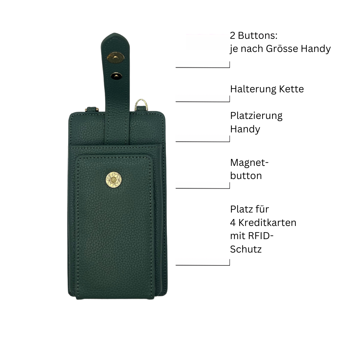 CROSSBODY HANDY TASCHE VEGAN- OLIVE