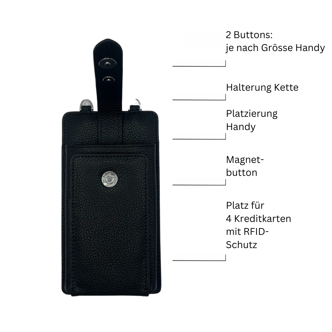 CROSSBODY HANDY TASCHE VEGAN- SCHWARZII