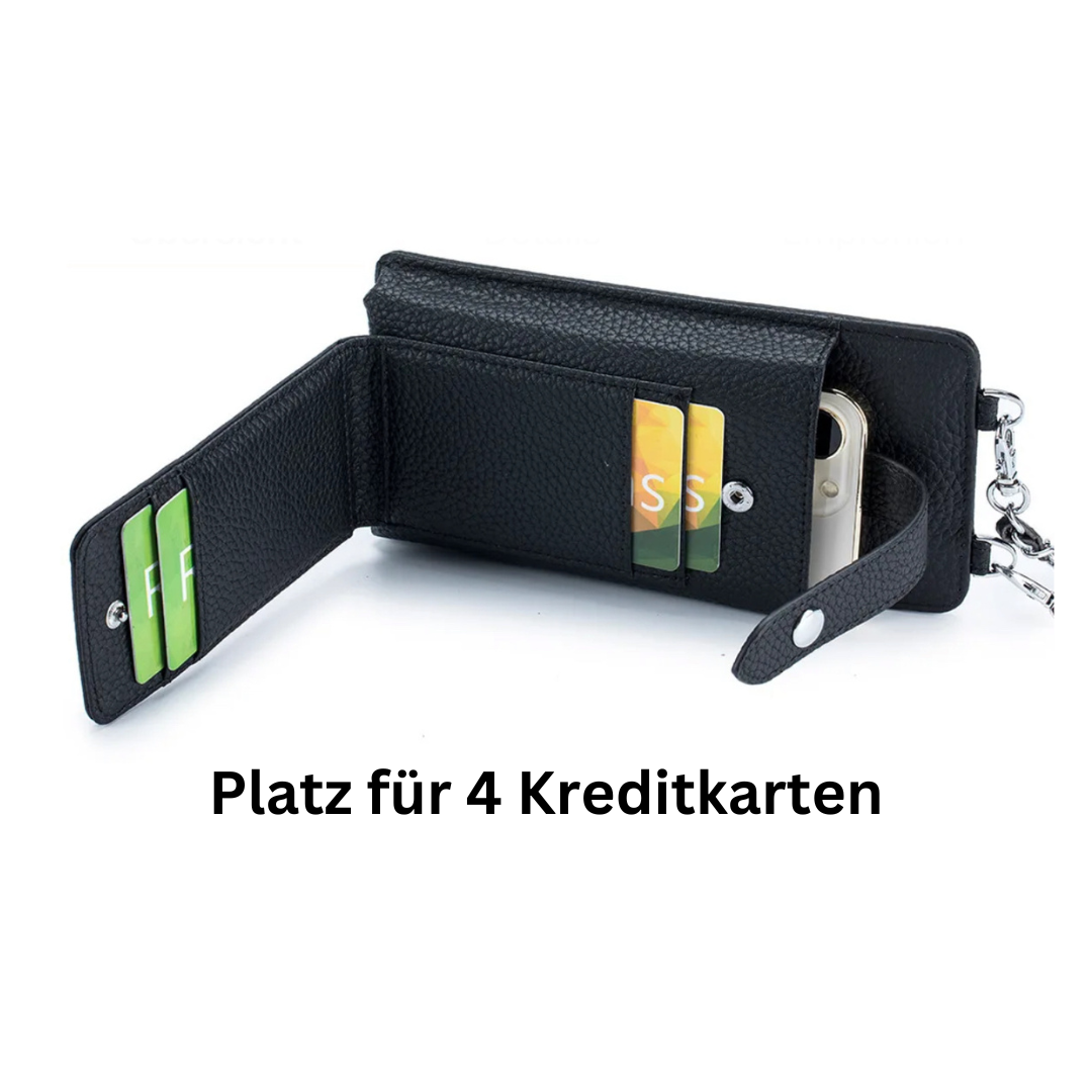 CROSSBODY HANDY TASCHE LEDER - BLAU