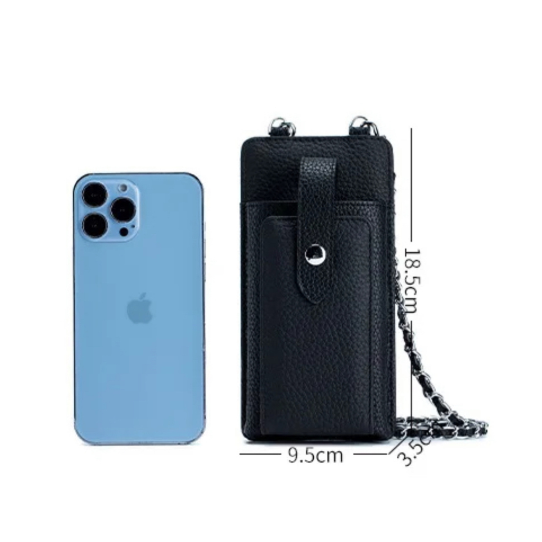 CROSSBODY HANDY TASCHE LEDER - BLAU