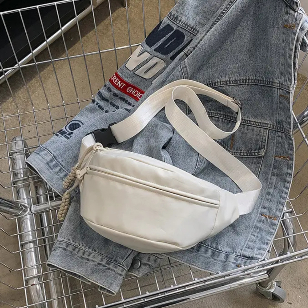 CROSSBODY BAG ANITA NYLON - OFFWHITE