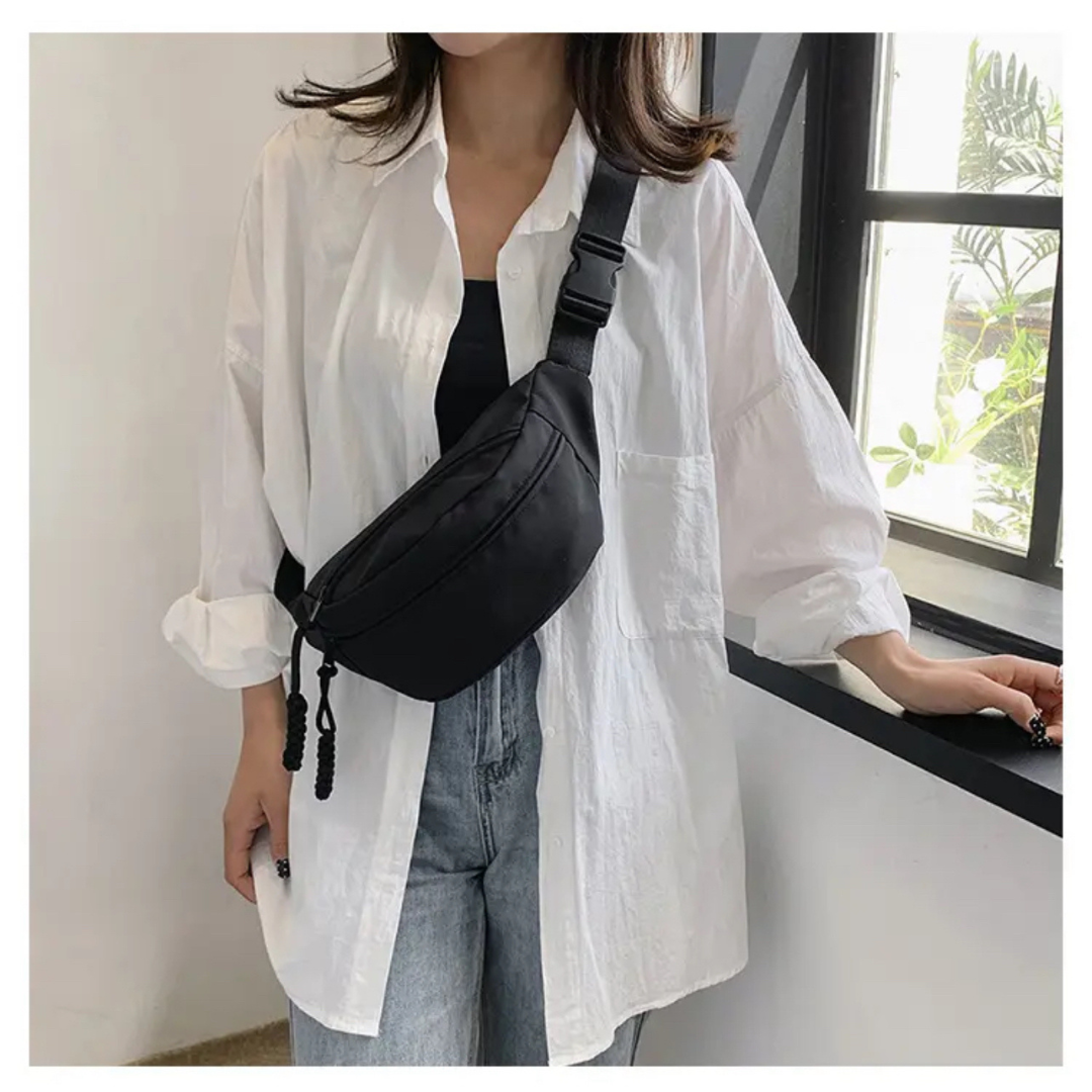 CROSSBODY BAG ANITA NYLON - SCHWARZ