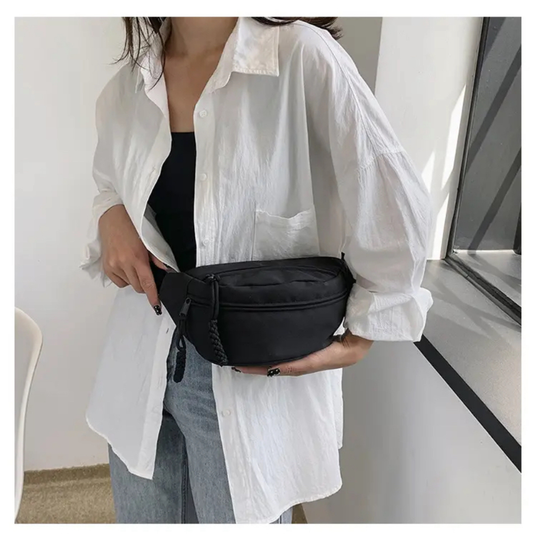 CROSSBODY BAG ANITA NYLON - SCHWARZ