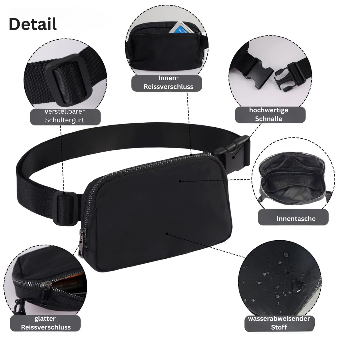 CROSSBODY BAG NYLON - SCHWARZ