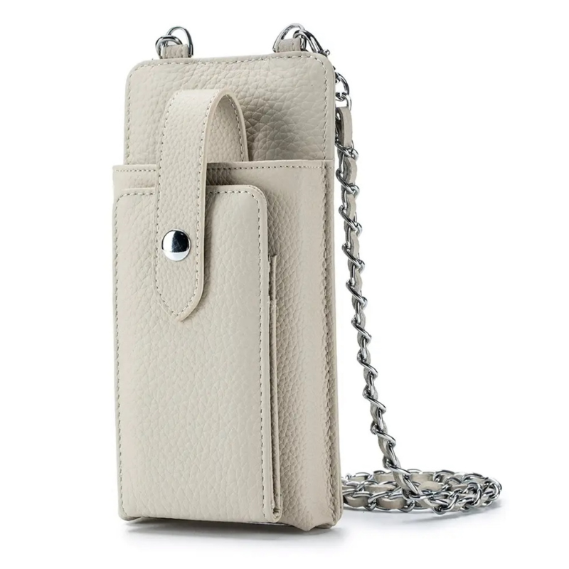 CROSSBODY HANDY TASCHE LEDER - OFF-WHITE