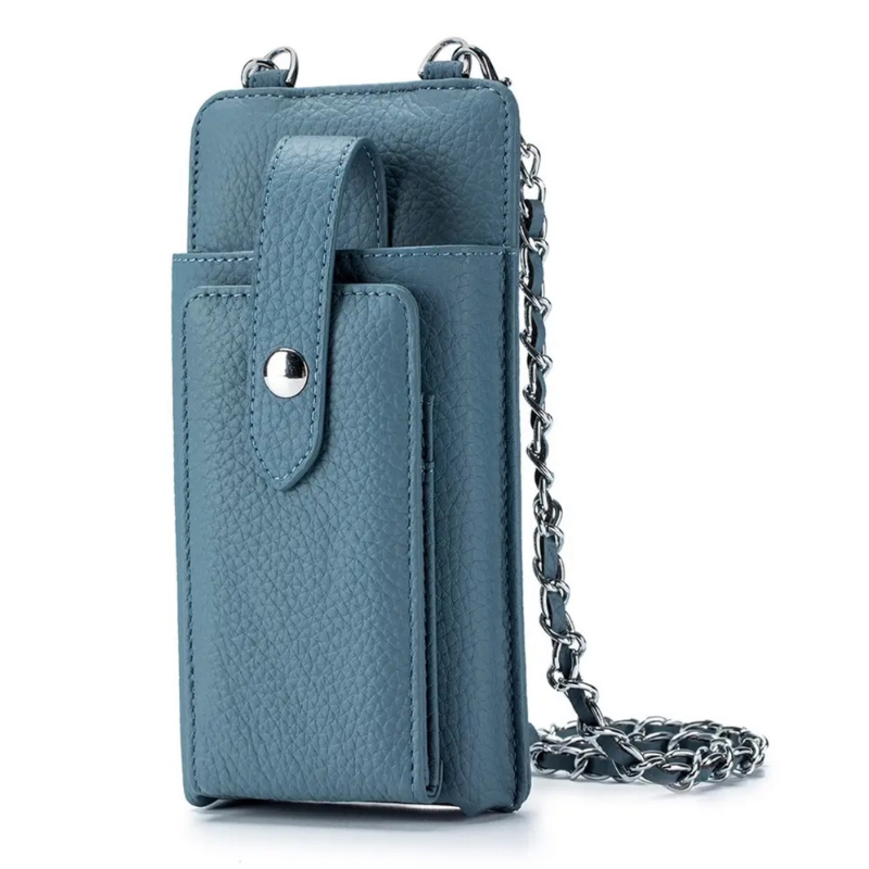 CROSSBODY HANDY TASCHE LEDER - BLAU